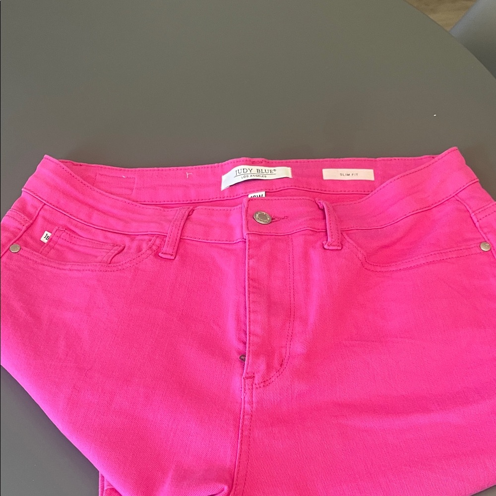 Judy Blue Hot Pink Skinny Jeans - Picture 3 of 7
